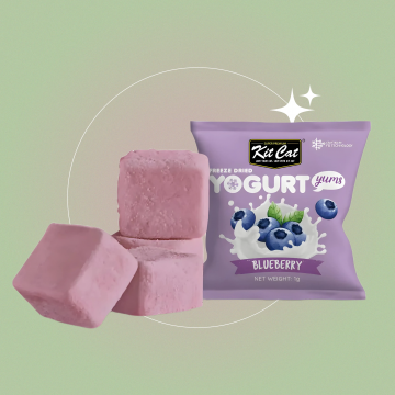 Kit Cat Treat Freeze Dried Yogurt Yums Blueberry 10 pcs
